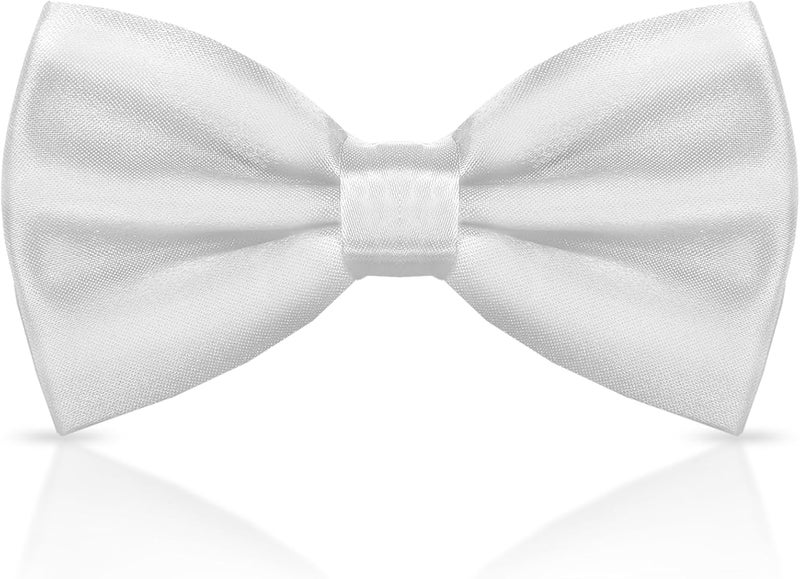 WOXVM Men's Bow Ties Solid Color Pre-Tied Bow Tie Satin Formal Tuxedo Bowtie Adjustable Neck Bowtie for Men Wedding Party - Image 1